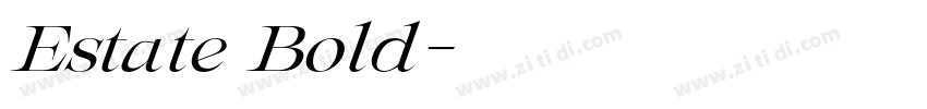 Estate Bold字体转换